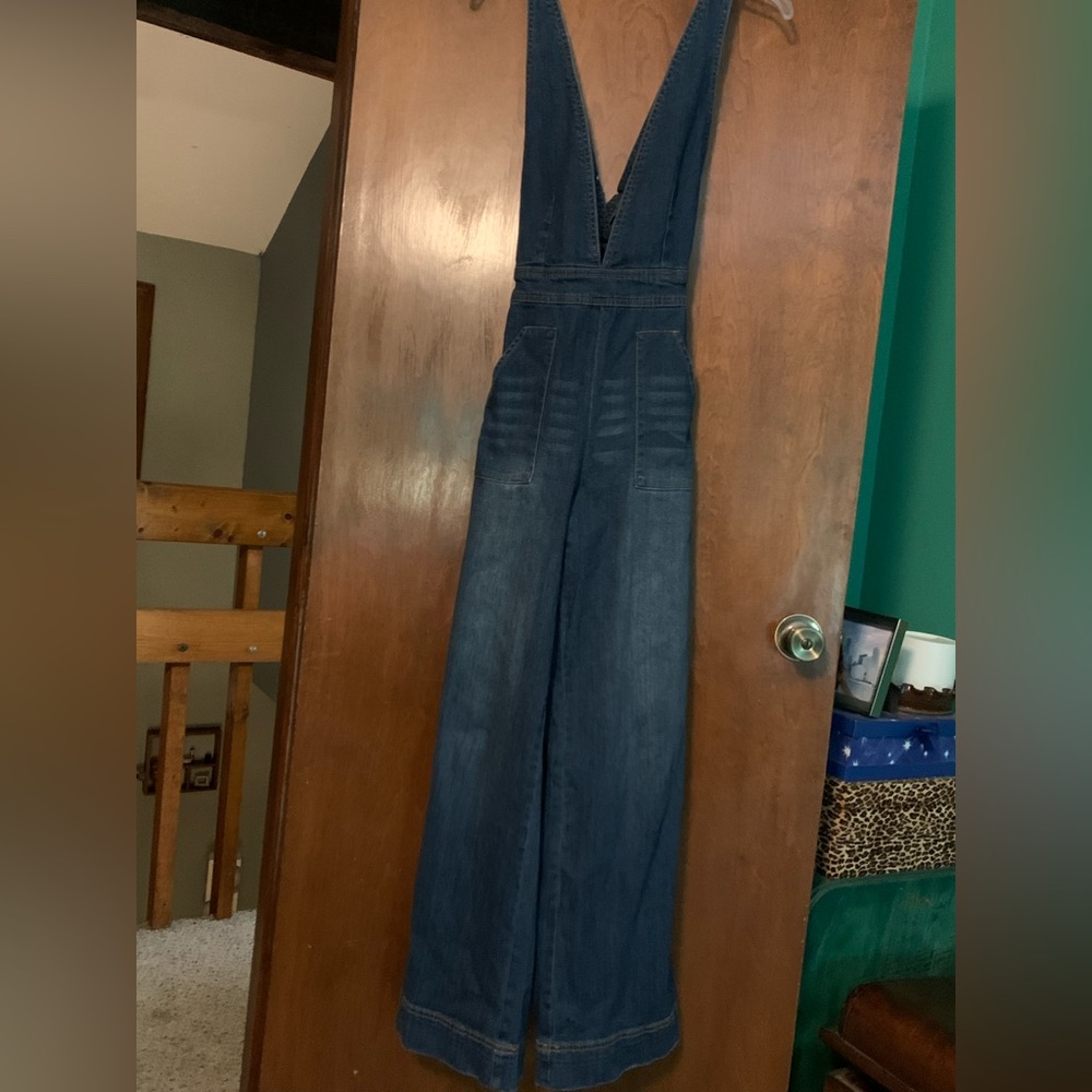 Dollhouse cross back denim overalls-juniors size 3